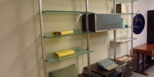 LIBRERIA ALLUMINIO E VETRO